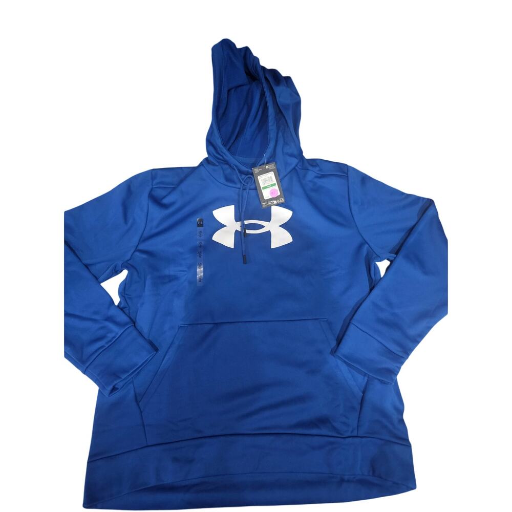 Under Armour Womens Rival Fleece Hoodie Royal Blue Size Large